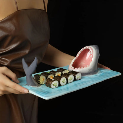 Stylish Shark Shaped Sushi Serving Plate - Yeezlab