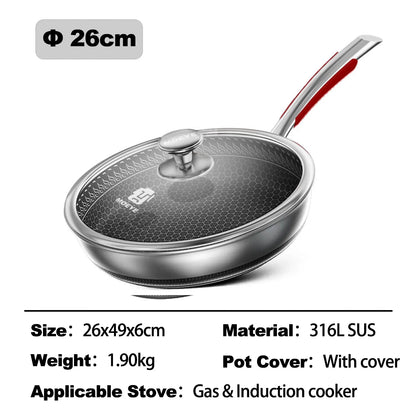Healthy Non Stick Stainless Steel Cooking Pan