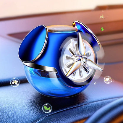 Car Air Freshener with Rotating Perfume Dispenser