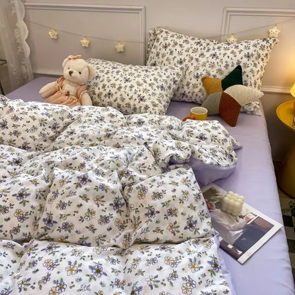 Delicate Floral Comforter Bed Set