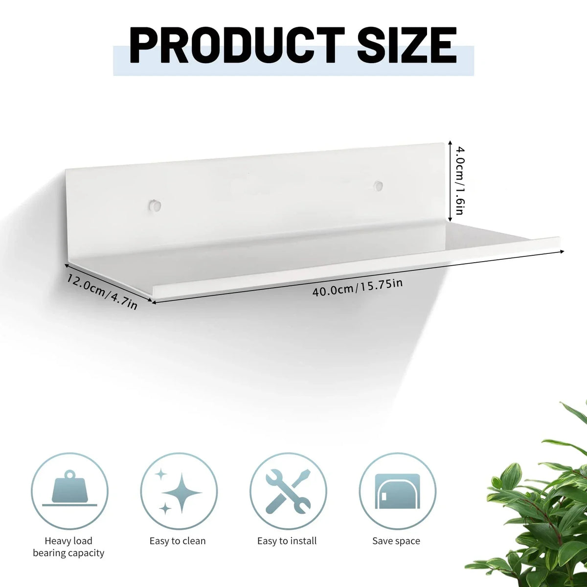 Modern Metal Floating Wall Shelf