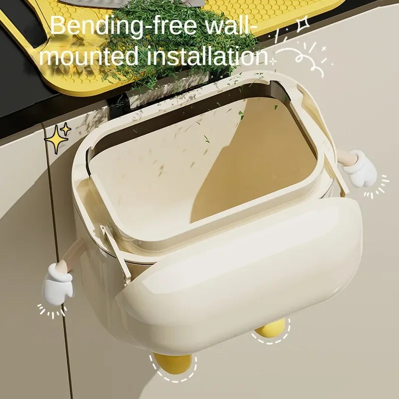 Funny Expressions Wall Mount Trash Can