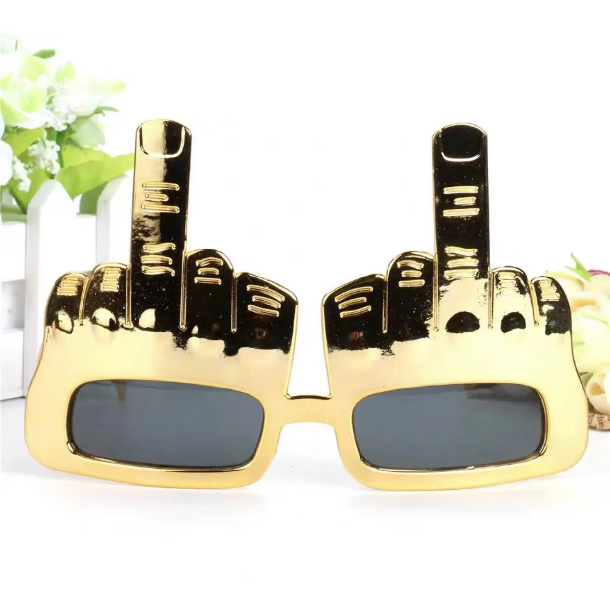 Flashy Gold Statement Party Shades - Yeezlab