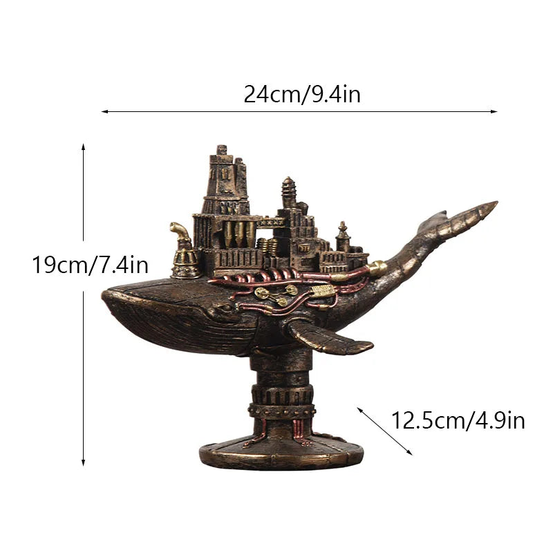 Unique Octopus Gear Desk Figure Decor Statue