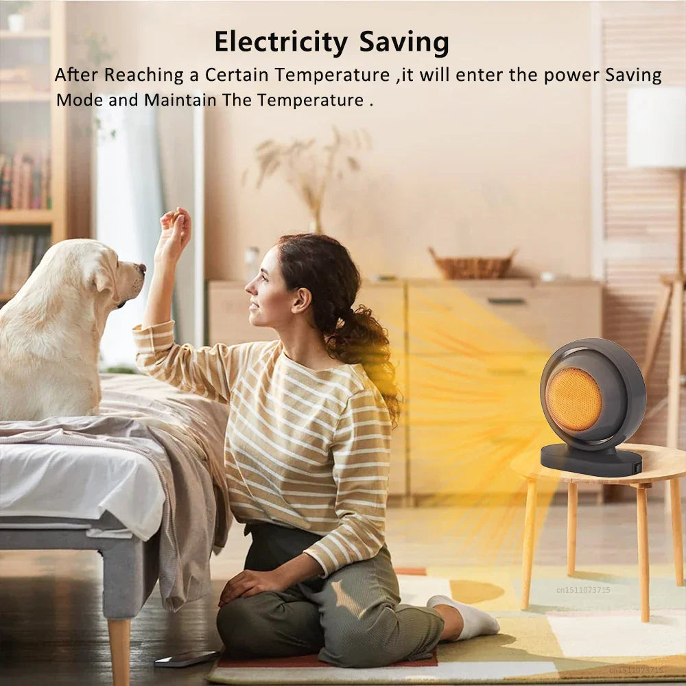 Compact Electric Space Heater 380W with Thermostat
