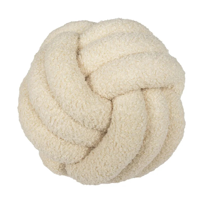 Soft Sheepskin Throw Pillow Ball Accent