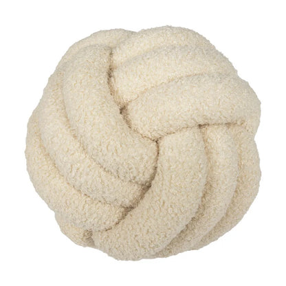 Soft Sheepskin Throw Pillow Ball Accent