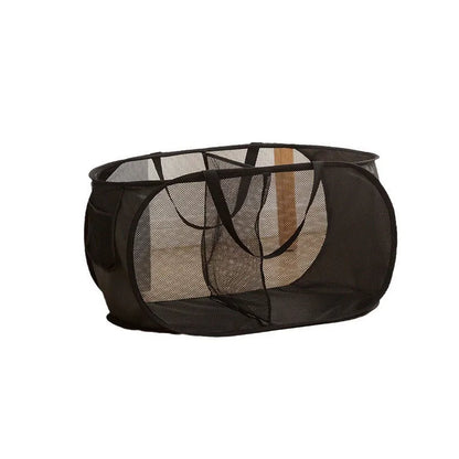 Collapsible Laundry Hamper with Pocket and Sturdy Frame