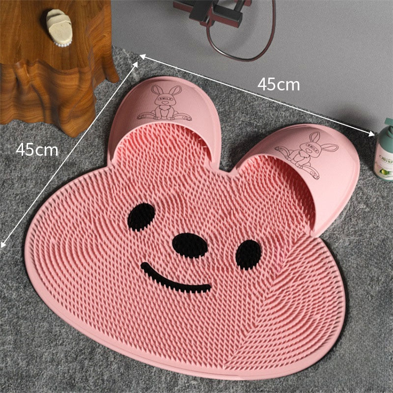 Soft Massage Bunny Bath Mat