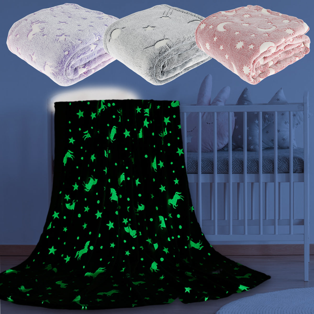 Sparkling Night Sky Throw Blanket