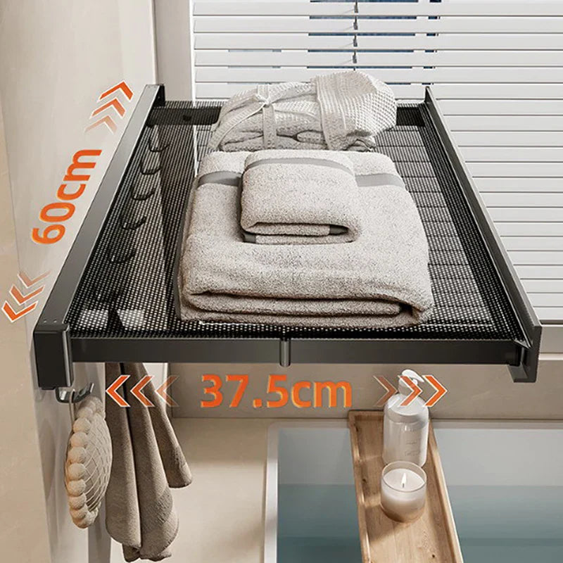 Space Saving Compact Towel Storage Rack Organizer