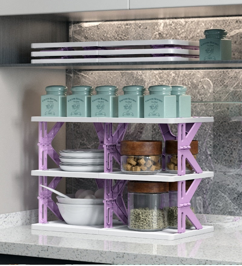 Compact Collapsible Stackable Shoe Organizer Rack
