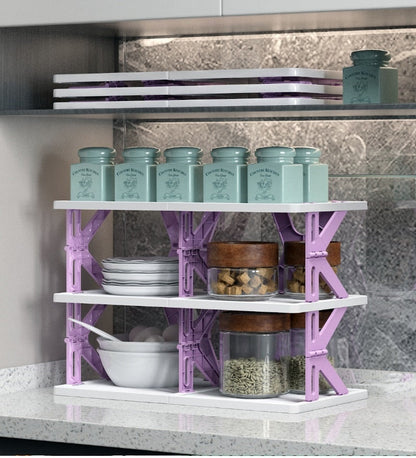 Compact Collapsible Stackable Shoe Organizer Rack