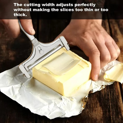 Yeezlab | Deluxe Metal Cheese Cutter with Adjustable Slice Thickness