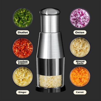 Compact Manual Kitchen Food Chopper Cutter