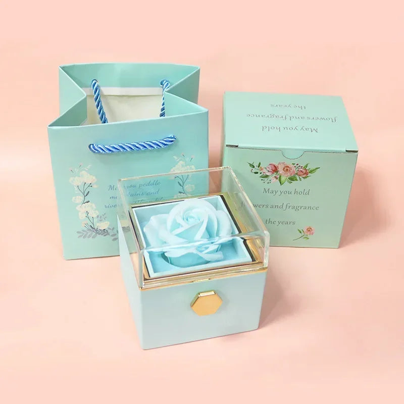 Luxury Rose Rotating Jewelry Storage Box - Yeezlab