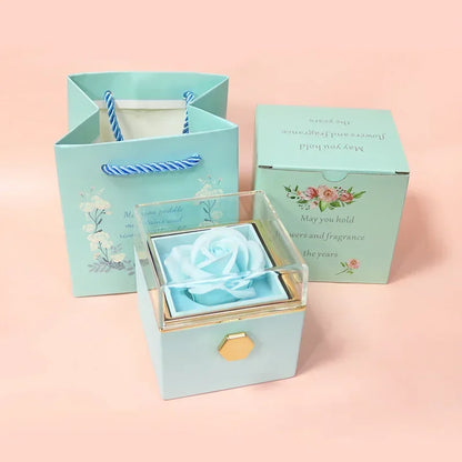 Luxury Rose Rotating Jewelry Storage Box - Yeezlab