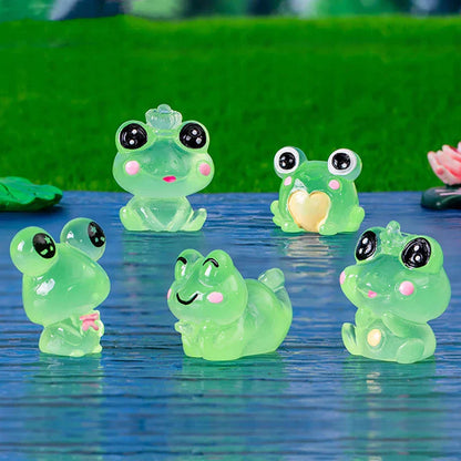 Colorful Mini Frog Decor Figurines Set