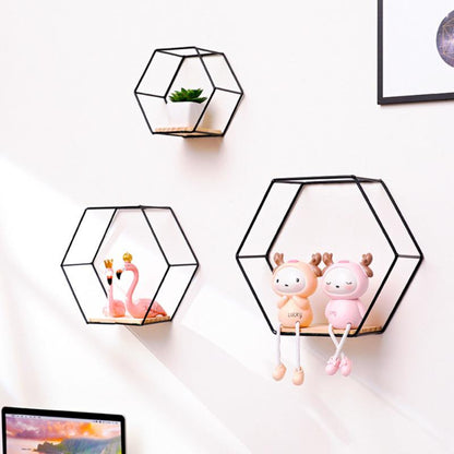 Geometric Wall Shelf Decor