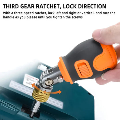 Compact 8-in-1 Multi Tool Ratchet Screwdriver Set