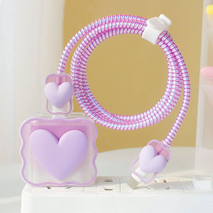 Clear Phone Charging Cable Cover Protector