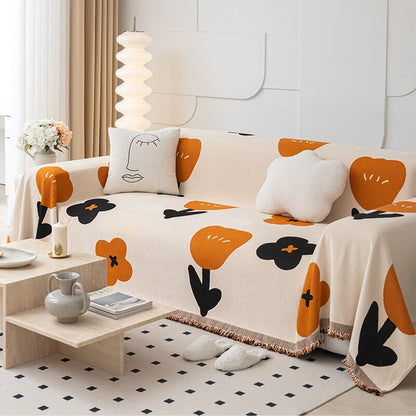 Stylish Floral Slip Resistant Couch Cover