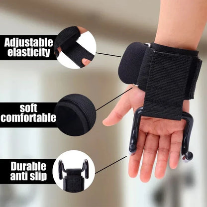 Secure Grip Weightlifting Hooks for Gym