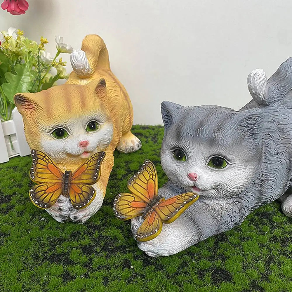 Colorful Kitty Figurine Table Lamp
