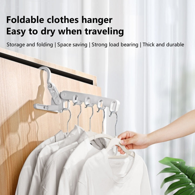 Portable Folding Closet Travel Hanger Organizer