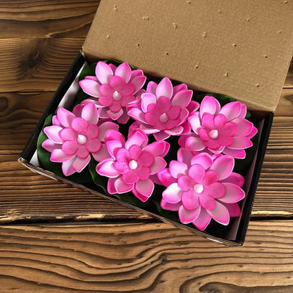 Floating Floral Pond Lamp with LED Sensor Light