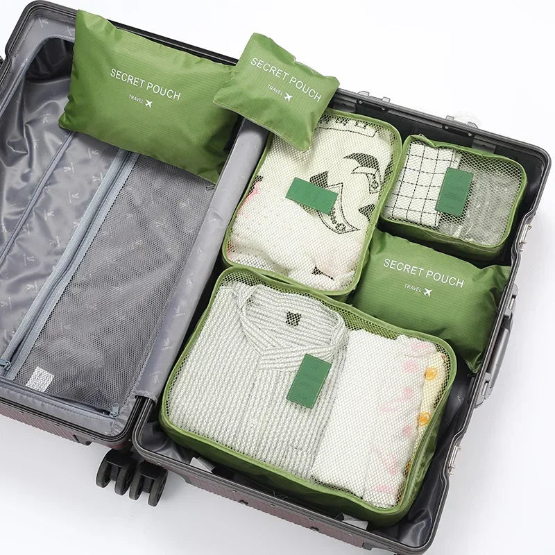 Practical 6-Piece Travel Luggage Organizer Set