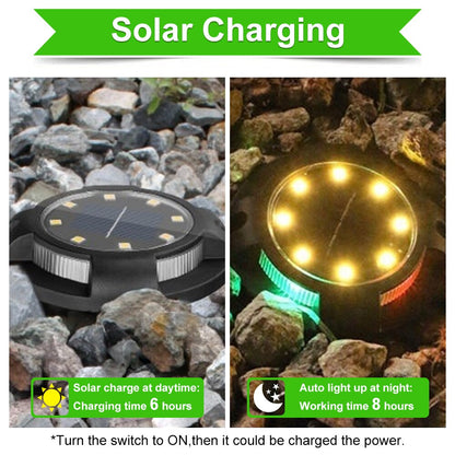 Green Solar Powered Garden Lamp