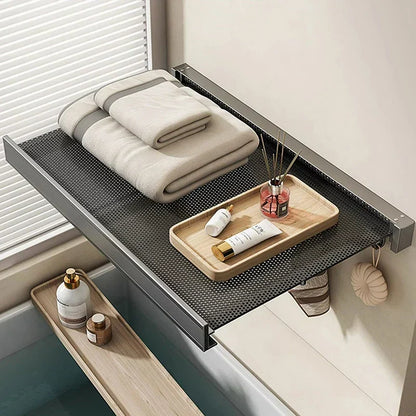 Space Saving Compact Towel Storage Rack Organizer