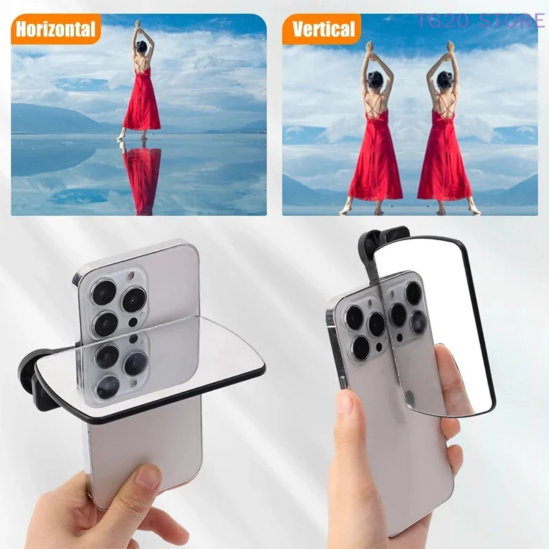 Phone Camera Reflection Mirror Clip Accessory Kit