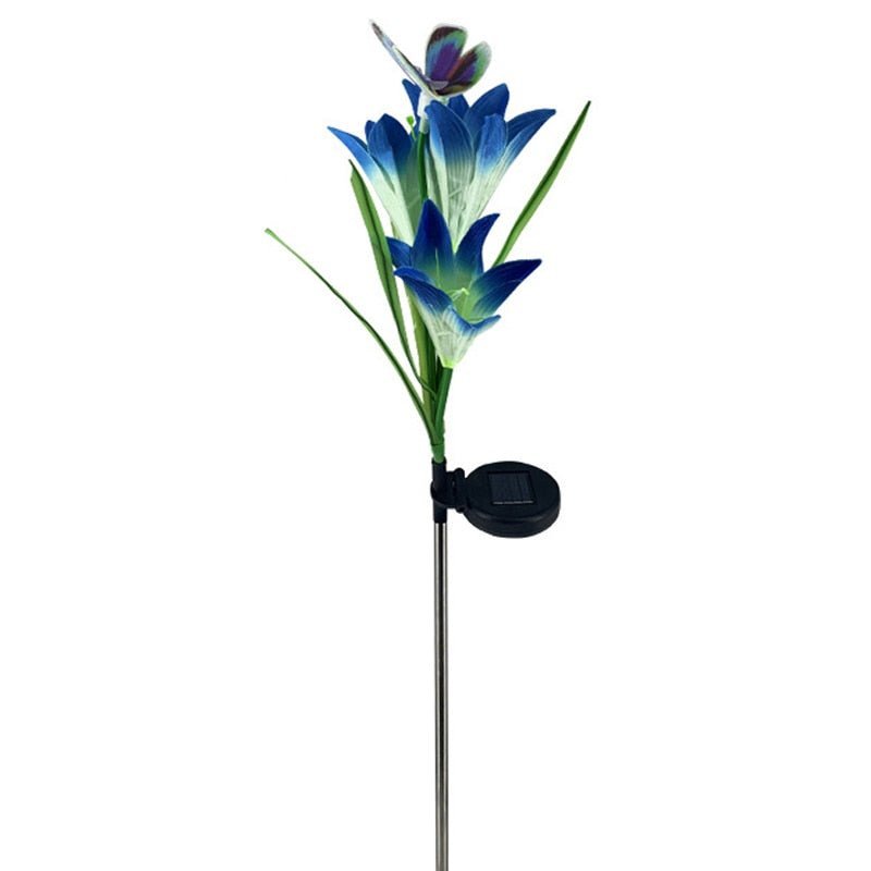 Solar Powered Garden Flower Lamp