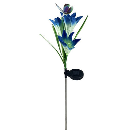 Solar Powered Garden Flower Lamp