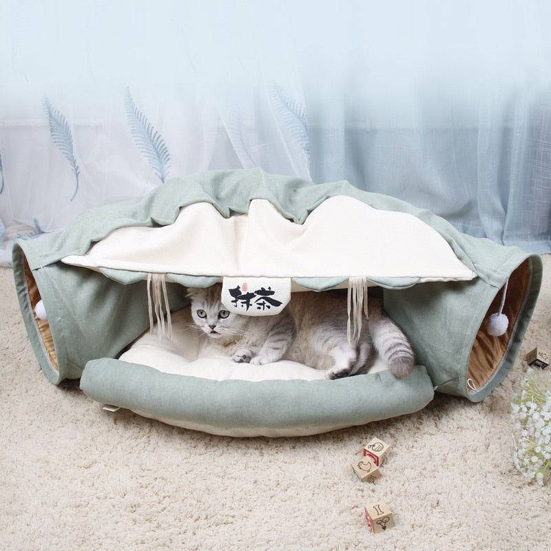 Collapsible Pet Play Tunnel House Bed - Yeezlab