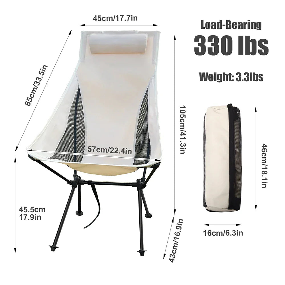 Portable Folding Outdoor Chair Aluminum Frame