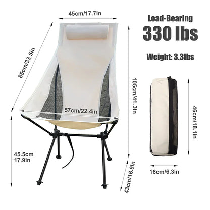 Portable Folding Outdoor Chair Aluminum Frame