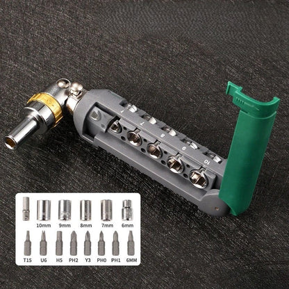 Adjustable Multi Bit Ratchet Screwdriver Kit