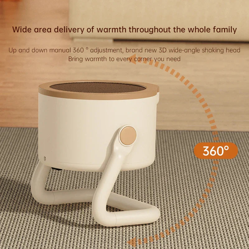 Compact 1000W Electric Space Heater with Safety Switch