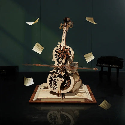 Unique Wooden 3D Cello Puzzle Toy