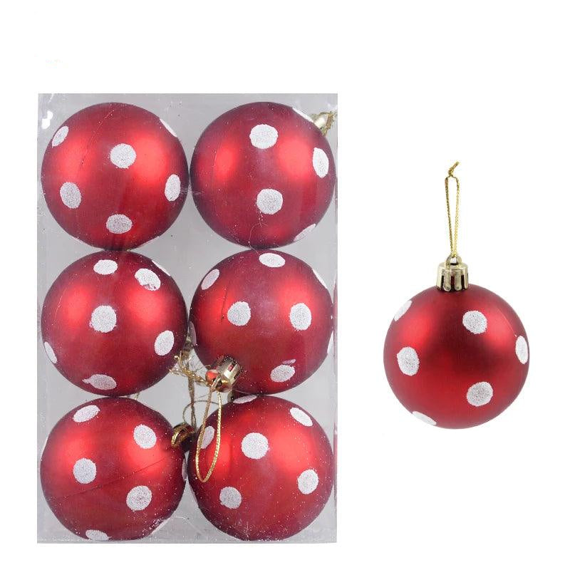 Beautiful Glass Christmas Tree Ornaments Set of 6