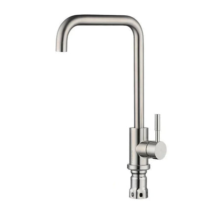 Contemporary Brushed Steel Kitchen Sink Faucet