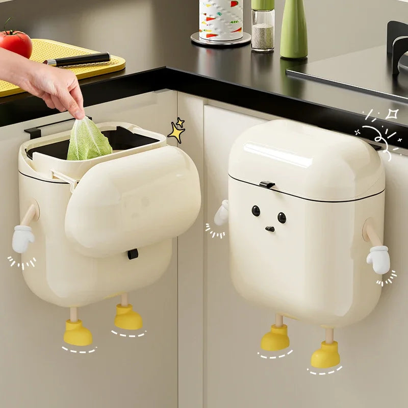 Funny Expressions Wall Mount Trash Can