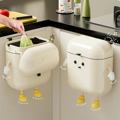 Funny Expressions Wall Mount Trash Can