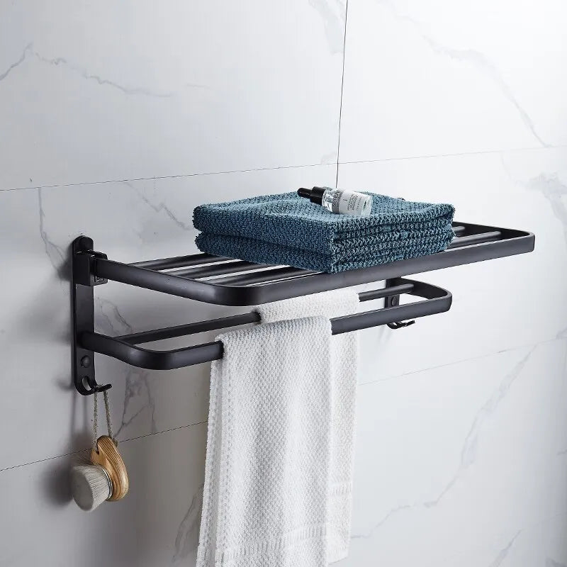 Compact Folding Aluminum Towel Stand - Yeezlab