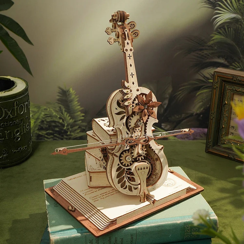 Unique Wooden 3D Cello Puzzle Toy