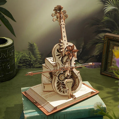 Unique Wooden 3D Cello Puzzle Toy