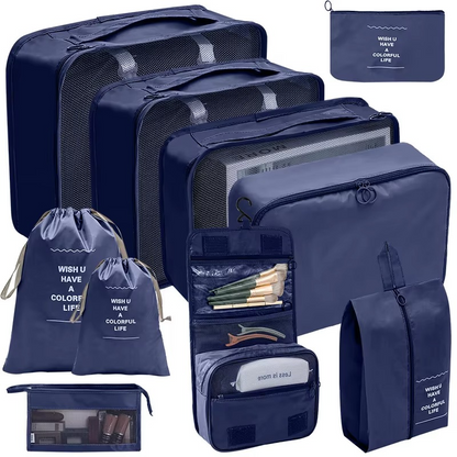 Packing Cubes 9-Pack Waterproof Travel Organizer Set